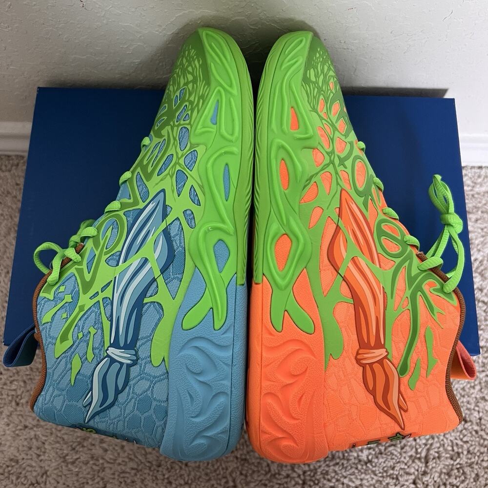 PUMA MB.04 Teenage Mutant Ninja Turtles Sneakers Green 311307-01 Size 9.5 New - Picture 7 of 9